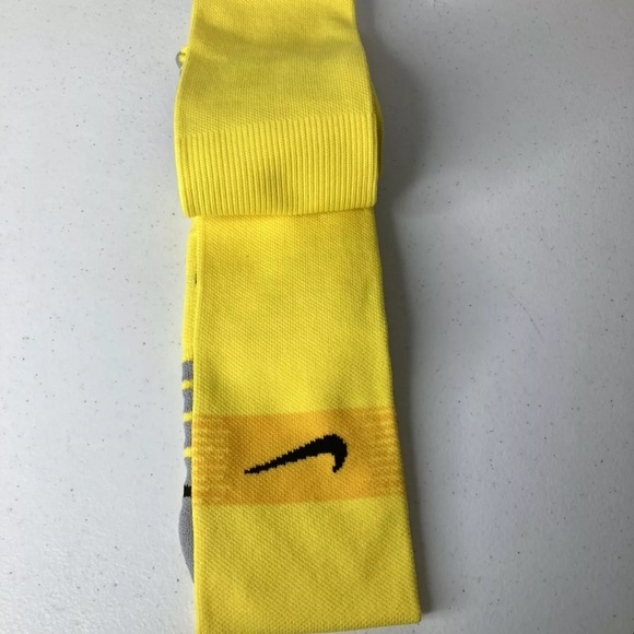 Nike MatchFit Knee High Soccer Socks Yellow/Gray Men Size 8-12 - Picture 6 of 7